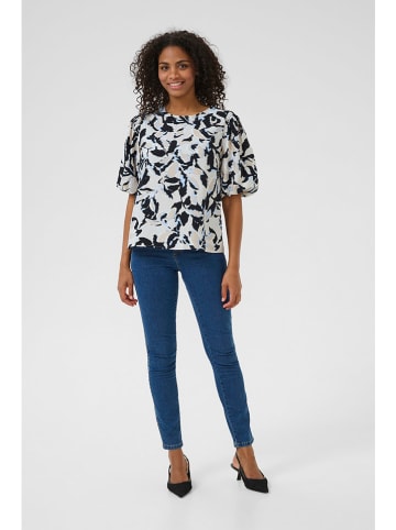 Kaffe Blouse lichtblauw/zwart