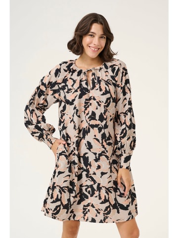 Kaffe Kleid in Beige/ Schwarz