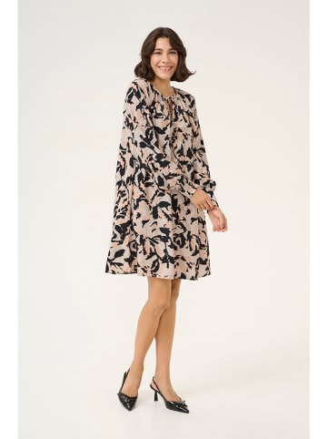 Kaffe Jurk beige/zwart