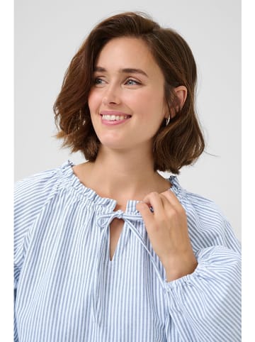 Kaffe Blouse lichtblauw/wit