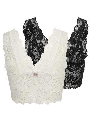 Cream 2er-Set: Bustiers in Schwarz/ Weiß