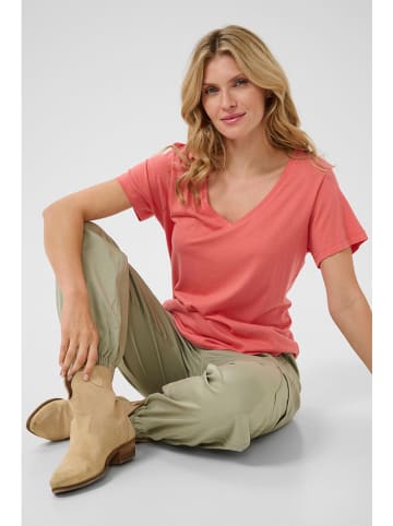 Cream Shirt koraalrood