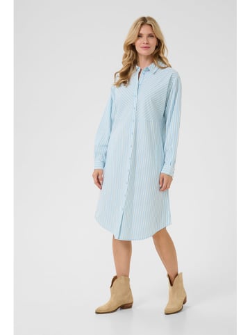 Cream Kleid in Hellblau/ Weiß
