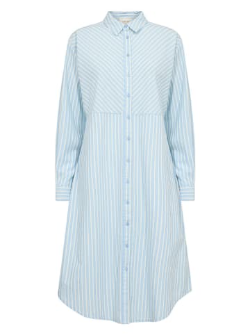 Cream Kleid in Hellblau/ Weiß