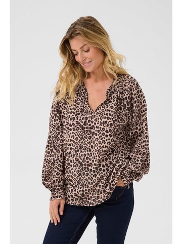 Cream Bluse in Camel/ Schwarz