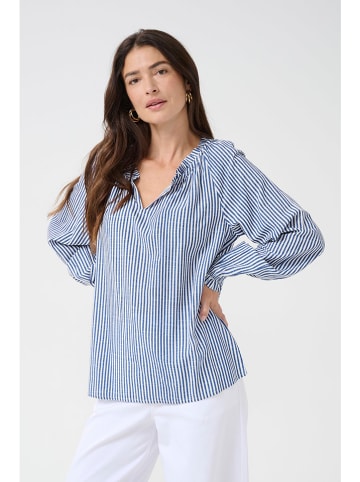 Cream Blouse blauw/wit