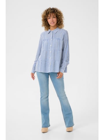 Kaffe Blouse blauw/wit