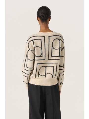 Soaked in Luxury Pullover in Beige/ Anthrazit