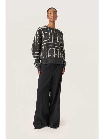Soaked in Luxury Pullover in Anthrazit/ Creme