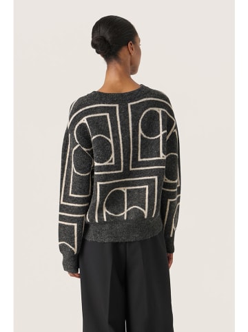 Soaked in Luxury Pullover in Anthrazit/ Creme