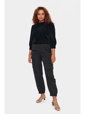 SAINT TROPEZ Cargohose in Schwarz