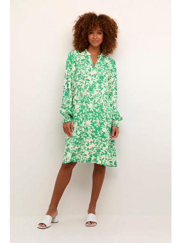CULTURE Kleid in Grün/ Creme