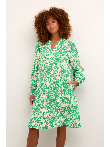 CULTURE Kleid in Grün/ Creme