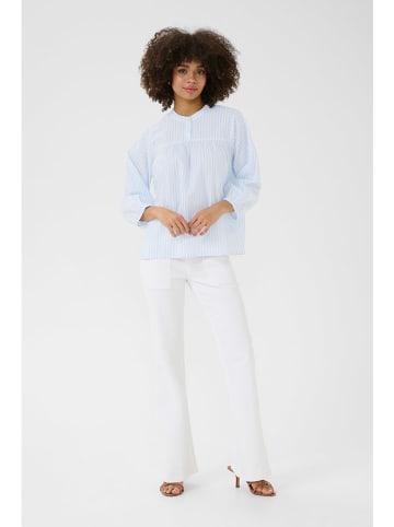 CULTURE Bluse in Hellblau/ Weiß