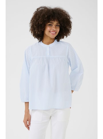 CULTURE Bluse in Hellblau/ Weiß
