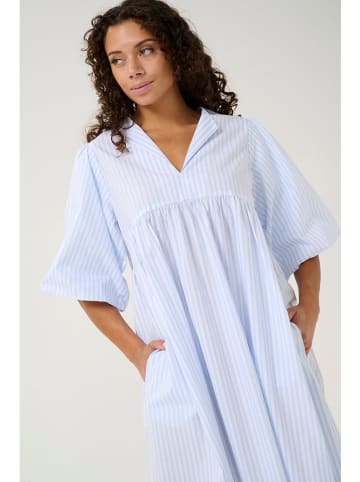 CULTURE Kleid in Hellblau/ Weiß