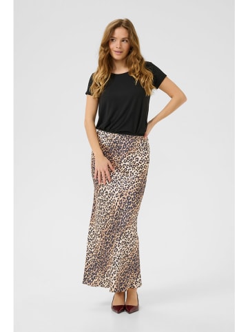 CULTURE Rok beige/lichtbruin/zwart