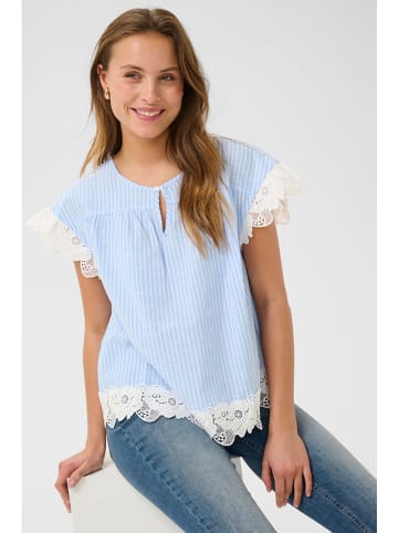 CULTURE Blouse lichtblauw/wit