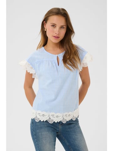 CULTURE Blouse lichtblauw/wit
