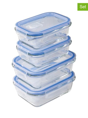 Chefware 4er-Set: Frischhaltedosen in Blau
