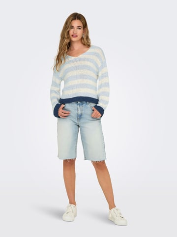 ONLY Sweter w kolorze kremowo-błękitnym