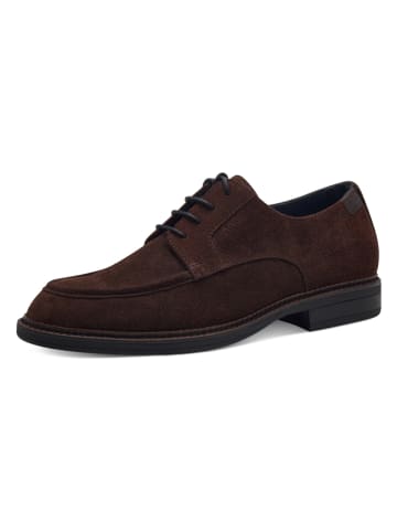 Tamaris Leder-Schnürschuhe in Braun