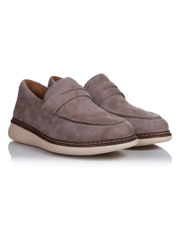 Tamaris Leder-Slipper in Beige/ Braun