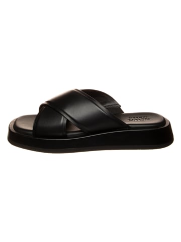 Tamaris Leren slippers zwart