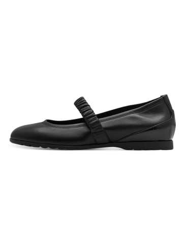 Tamaris Leder-Spangenballerinas in Schwarz