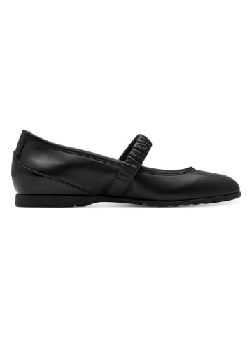 Tamaris Leder-Spangenballerinas in Schwarz