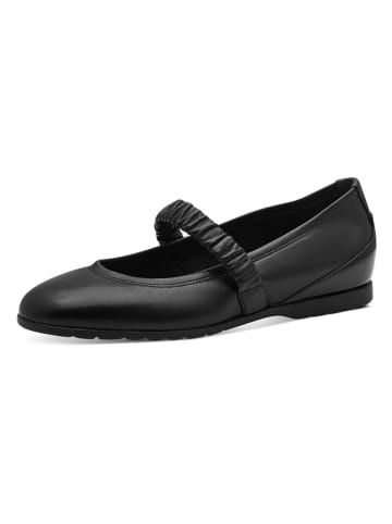 Tamaris Leder-Spangenballerinas in Schwarz
