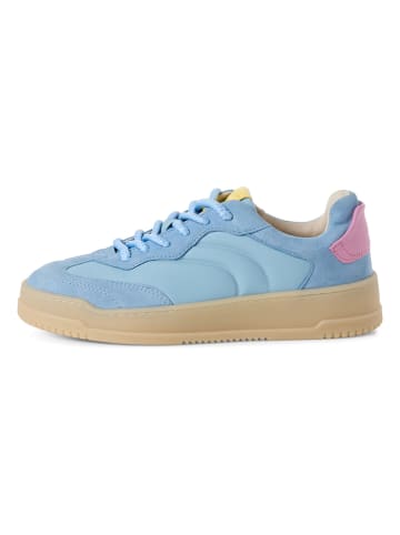 Tamaris Leder-Sneakers in Hellblau