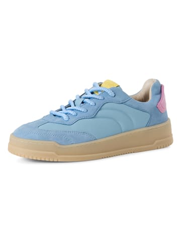 Tamaris Leder-Sneakers in Hellblau