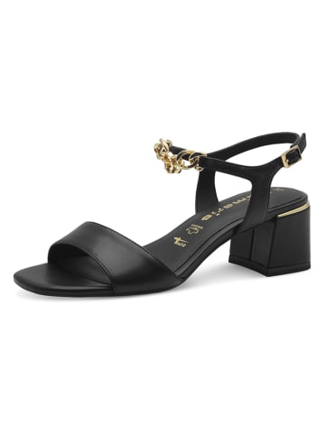Tamaris Leder-Sandaletten in Schwarz