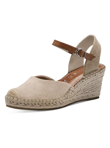 Tamaris Leder-Keilpumps  in Beige