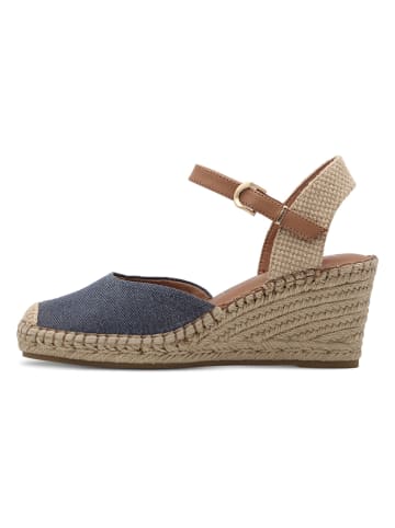 Tamaris Leder-Keilpumps  in Blau