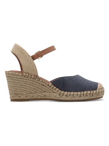 Tamaris Leder-Keilpumps  in Blau