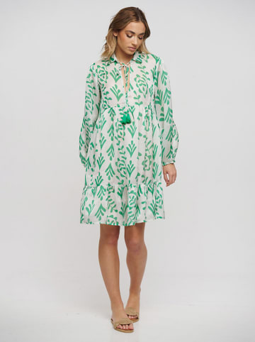 BLE Jurk groen/wit