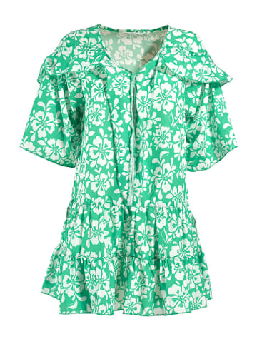 BLE Kleid in Grün/ Weiß