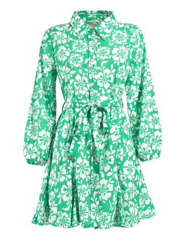 BLE Kleid in Grün/ Weiß