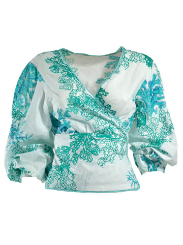 BLE Shirt in Türkis/ Weiß