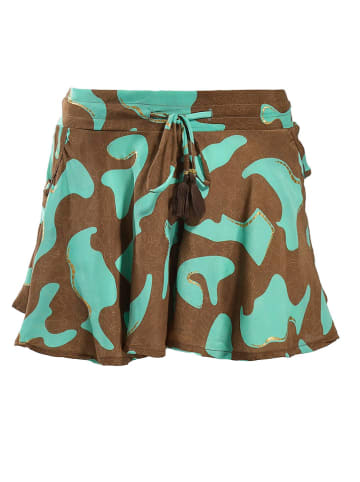 BLE Shorts in Hellbraun/ Türkis