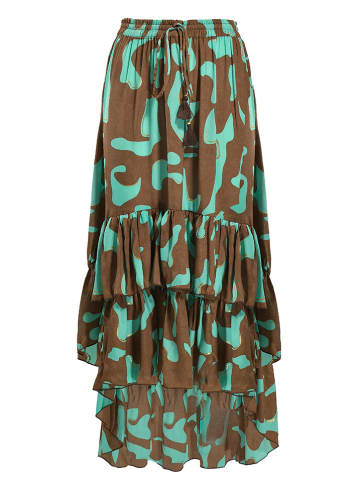 BLE Rok lichtbruin/turquoise