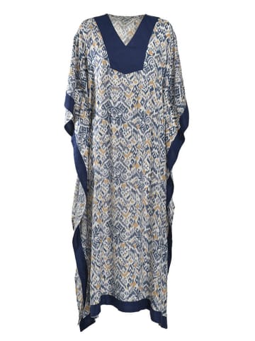 BLE Kaftan in Grau/ Dunkelblau