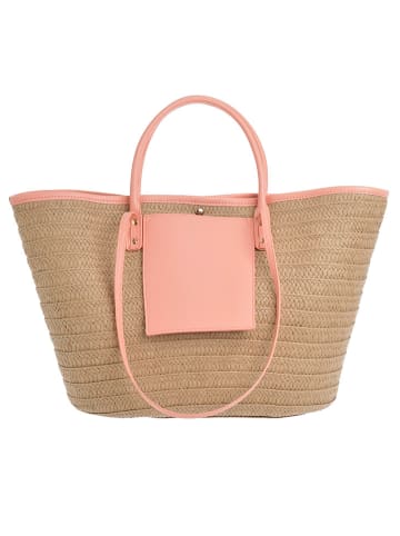 BLE Shopper in Natur/ Rosa - (B)53 x (H)30 cm