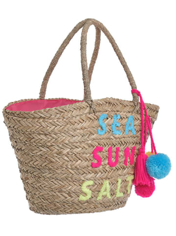 BLE Shopper bag w kolorze różowo-jasnobrązowym - 53 x 30 cm