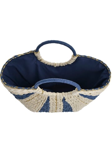 BLE Torebka w kolorze granatowo-jasnoróżowym - 31 x 30 x 14,5 cm