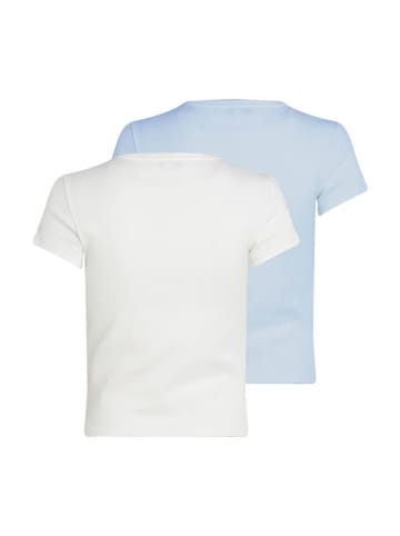 Tommy Hilfiger 2er-Set: Shirts in Creme/ Hellblau