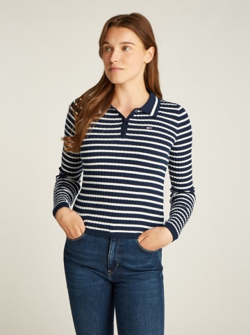 Tommy Hilfiger Poloshirt in Dunkelblau/ Weiß