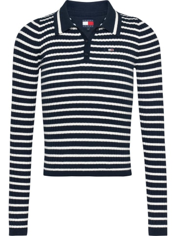 Tommy Hilfiger Poloshirt in Dunkelblau/ Weiß